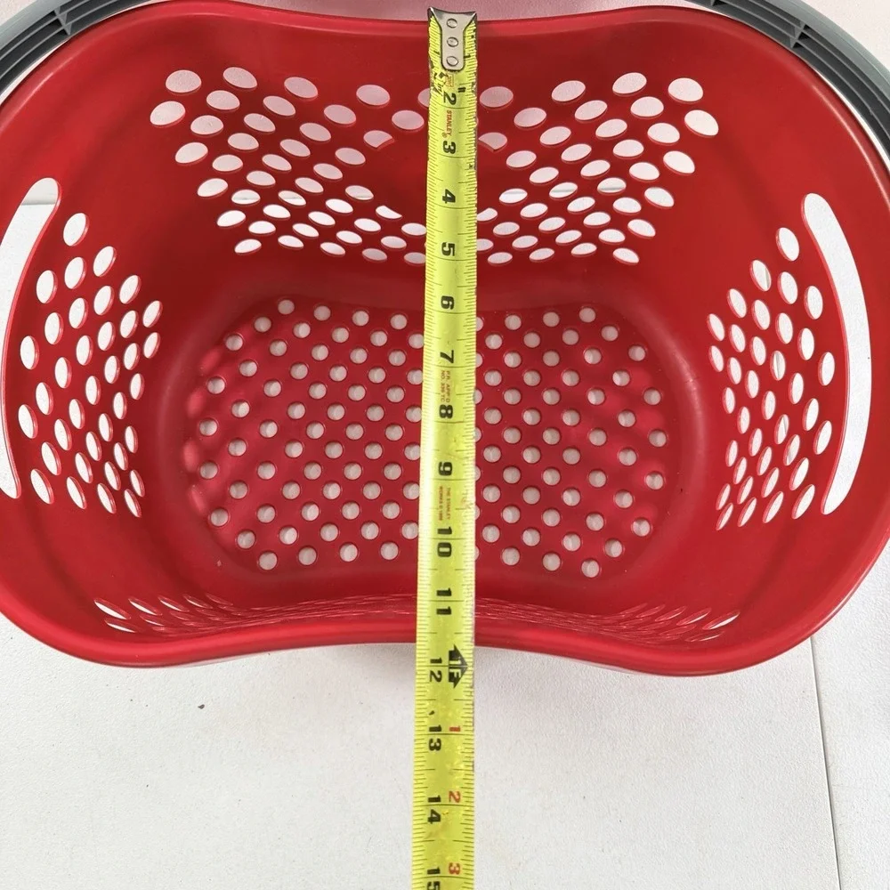 Target Full Size Shopping Basket Gray Handle Red Bullseye Logo Storage Kids Play